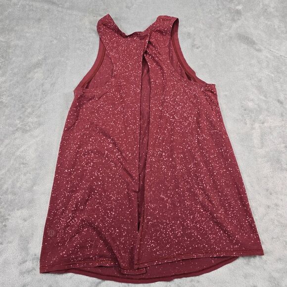 Lululemon Athletica Women's Tie Back Red Tank Top Shirt Size 4? - Picture 2 of 6